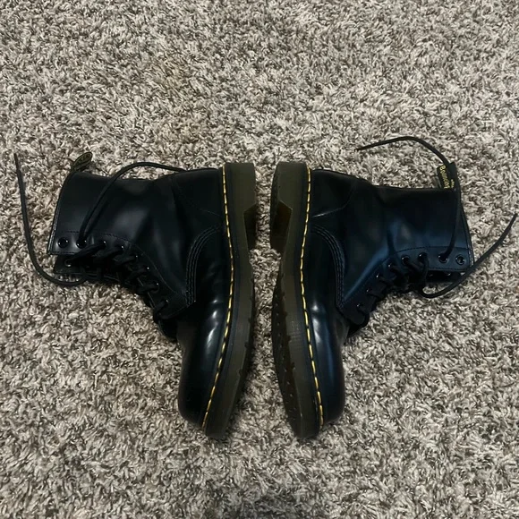 SOLD- Dr. Martens Black Lace-Up Patent Black Leather Boot - Picture 8 of 10